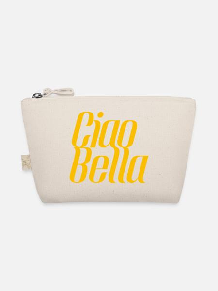 Ciao Bella Italien Spruch – Minimal Typo Design - Bio-Täschchen - Natur