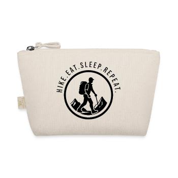 Hike.Eat.Sleep.Repeat. Mountain Hiker Logo - Organic Pouch - nature - Front