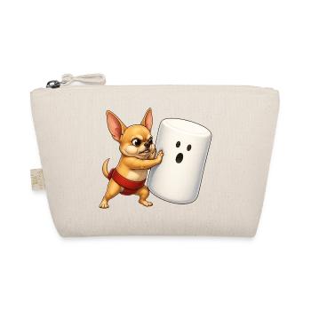 Chihuahua Sumo Wrestling Marshmallow-Design - Bio-Täschchen - Natur - Vorne