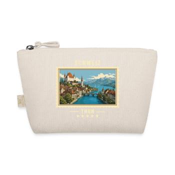 Schweiz Thun Vintage Reisemarke - Bio-Täschchen - Natur - Vorne