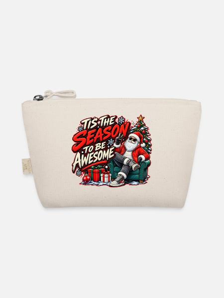 Christmas - Santa tis the season to be awesome - Bio-Täschchen - Natur