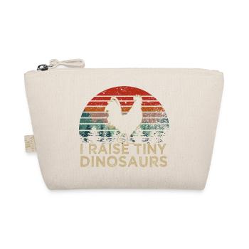 Ich ziehe winzige Dinosaurier auf – lustiges Hühnerbauern-Geschenk - Bio-Täschchen - Natur - Vorne