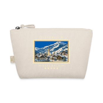 Österreich Saalbach Winter Vintage Reisemarke - Bio-Täschchen - Natur - Vorne