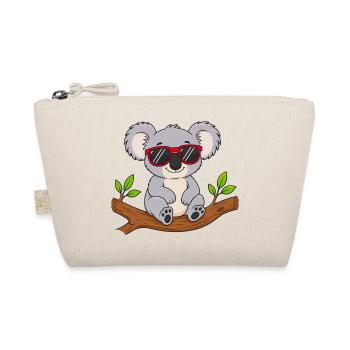 Cooler Koala mit roter Sonnenbrille  - Bio-Täschchen - Natur - Vorne
