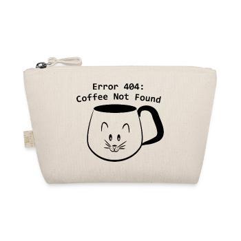 Black Cat Mug Fehler 404 Kaffee nicht gefundene Kunst - Bio-Täschchen - Natur - Vorne