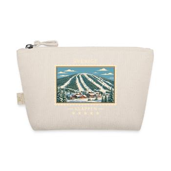 Schweden Kläppen Winter Vintage Reisemarke - Bio-Täschchen - Natur - Vorne