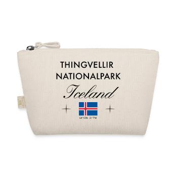 Thingvellir Nationalpark Island Reise Souvenir - Bio-Täschchen - Natur - Vorne