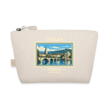 Italien Turin Vintage Reisemarke - Bio-Täschchen - Natur - Vorne