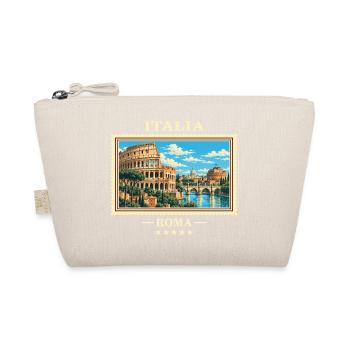 Italien Rom Vintage Reisemarke - Bio-Täschchen - Natur - Vorne
