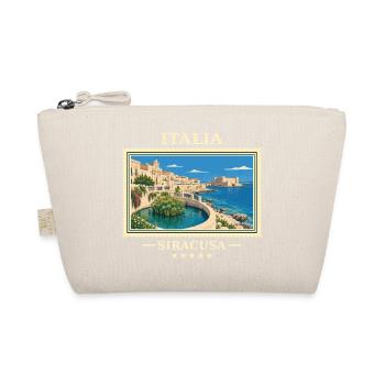 Italien Syrakus Vintage Reisemarke - Bio-Täschchen - Natur - Vorne