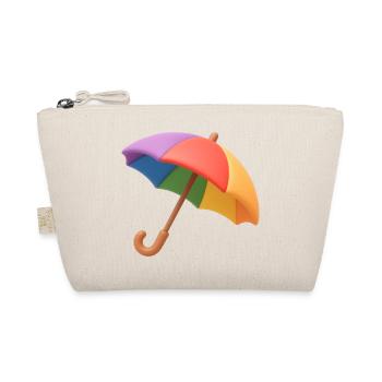 Regenbogen Schirm Muster - Bio-Täschchen - Natur - Vorne