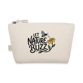 "LASS DIE NATUR SUMMEN" – Bienen- und Wildblumenmotiv - Bio-Täschchen - Natur - Vorne