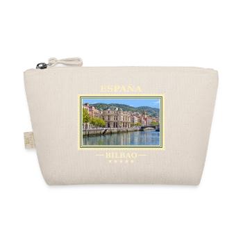 Spanien Bilbao Vintage Reisemarke - Bio-Täschchen - Natur - Vorne