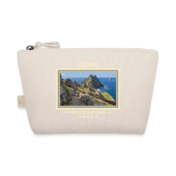 Irland Skellig Michael Vintage Reisemarke - Bio-Täschchen - Natur - Vorne