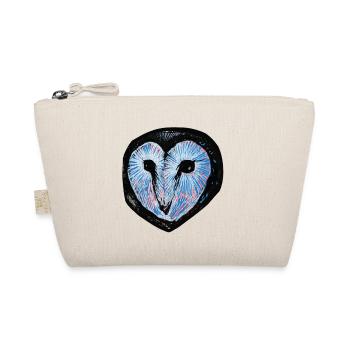 Blue Burst Owl Heart - Bio-Täschchen - Natur - Vorne