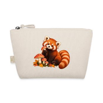 Roter Panda mit Waldpilzen - Bio-Täschchen - Natur - Vorne