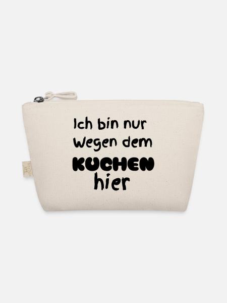 Nur wegen dem Kuchen  - Bio-Täschchen - Natur