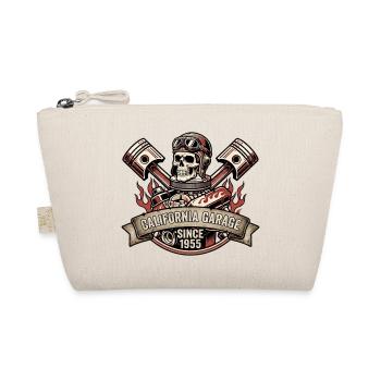 Rockabilly California Garage Skull Racing - Bio-Täschchen - Natur - Vorne
