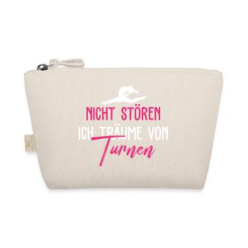 Turnen Mädchen Gymnastik Turnanzug Turnerin - Bio-Täschchen - Natur - Vorne