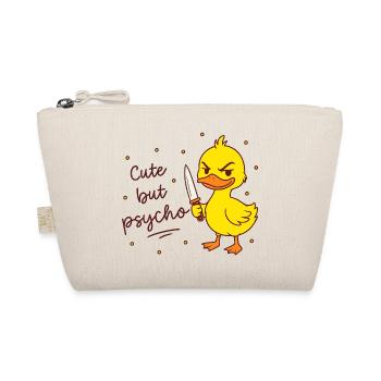 Cute but psycho - Ente mit Messer - Bio-Täschchen - Natur - Vorne
