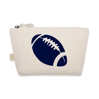 Dunkles Football Stitch-Design - Bio-Täschchen - Natur - Vorne