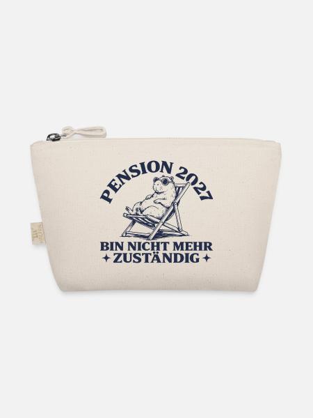 Pension 2027 Abschied Capybara im Liegestuhl - Bio-Täschchen - Natur