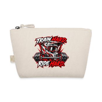 Train Hard Ride Hard: Motocross & Fitness Lifestyl - Bio-Täschchen - Natur - Vorne