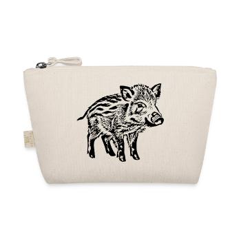 Wildschwein Frischlinge Geschenkidee Jäger   - Bio-Täschchen - Natur - Vorne