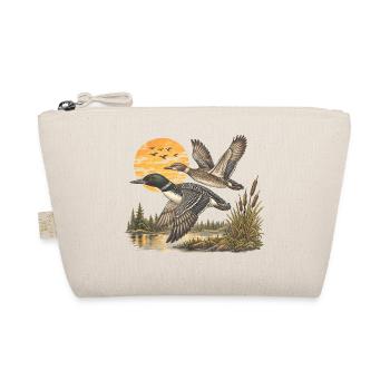 Vintage Common Loon Pair Flying Lake Wildlife Bird - Bio-Täschchen - Natur - Vorne