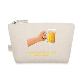 Magische Zahl 40 erreicht, amüsantes Bier Design - Bio-Täschchen - Natur - Vorne