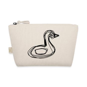 Schwan handgezeichnet - Bio-Täschchen - Natur - Vorne