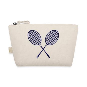Verschränkte Badminton-Schläger - Bio-Täschchen - Natur - Vorne