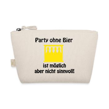 Gelbe Bierflaschen Silhouetten Rack - Bio-Täschchen - Natur - Vorne