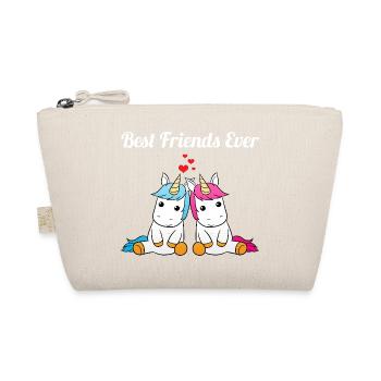Best Friends Ever Einhörner Beste Freunde - Bio-Täschchen - Natur - Vorne