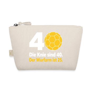 40. Geburtstag Handball – Wurfarm ist erst 25 - Bio-Täschchen - Natur - Vorne