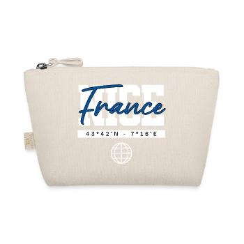 Nizza Frankreich Koordinaten Reise Souvenir - Bio-Täschchen - Natur - Vorne