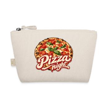 Pizza Night Logo Druck - Bio-Täschchen - Natur - Vorne