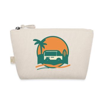 Sonnenuntergang Surfbus am Strand - Bio-Täschchen - Natur - Vorne