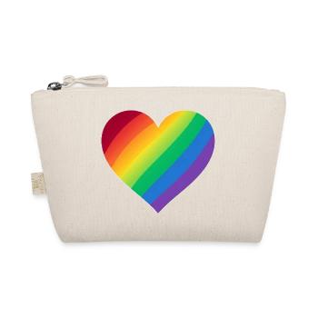 Gradient Rainbow Heart - Bio-Täschchen - Natur - Vorne