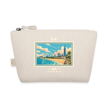 Japan Fukuoka Vintage Reisemarke - Bio-Täschchen - Natur - Vorne