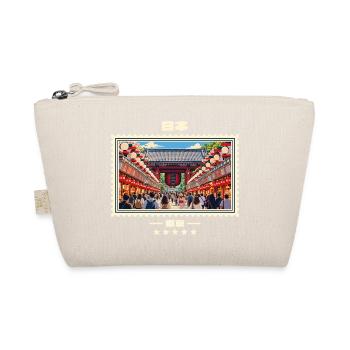 Japan Tokio Vintage Reisemarke - Bio-Täschchen - Natur - Vorne