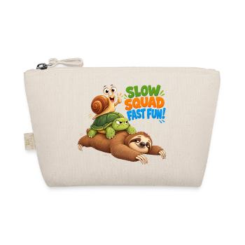 Slow Squad Fast Fun - Funny Slow Animals - Bio-Täschchen - Natur - Vorne