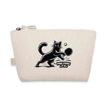 Table Tennis Katze Pingpong Black Cat Dad Outfit - Bio-Täschchen - Natur - Vorne