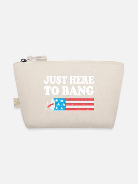 Just Here To Bang - Organic Pouch - nature - Front