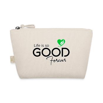 Life iss so good forever text - Bio-Täschchen - Natur - Vorne