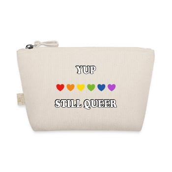 Yup Still Queer Rainbow hearts funny gay - Organic Pouch - nature - Front