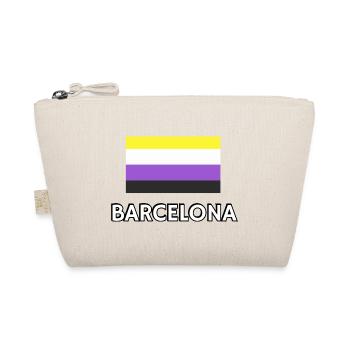 Non binary Pride Flag Barcelona - Organic Pouch - nature - Front