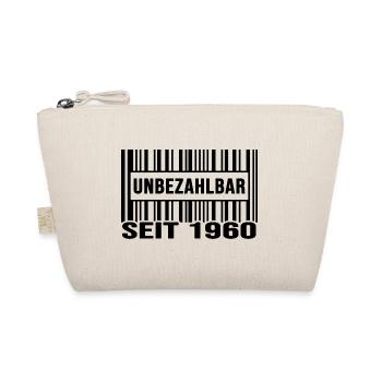 1960 geburtstag unbezahlbar barcode - Bio-Täschchen - Natur - Vorne