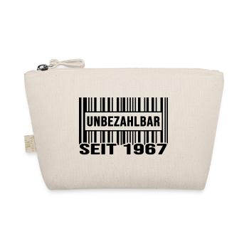 1967 Geburtstag unbezahlbar Barcode Geschenk - Bio-Täschchen - Natur - Vorne