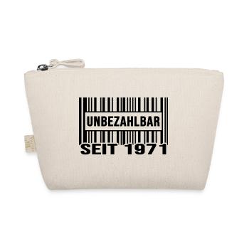 1971 geburtstag unbezahlbar barcode exklusive - Bio-Täschchen - Natur - Vorne